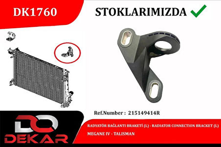 RADYATOR BAGLANTI BRAKETI L MEGANE IV-TALISMAN