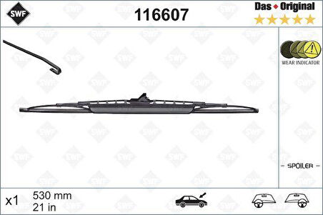 SİLECEK SWF 53cm x1 SPOİLERLİ GOLF III IV A3-A4-BMW 3-GOLF 3-PASSAT INCA IBIZA LEON AVENSIS