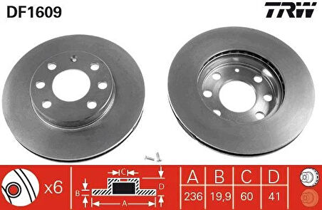 ÖN FREN AYNASI CORSA B-ASTRA F-VECTRA A-ASCONA C-COMBO B 94-01 AVEO-KALOS 03 236x19.9x4DLxHAVALI 90511111-93182291-93281952