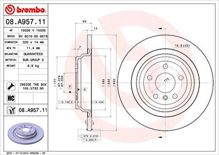 FREN DISKI ARKA MERCEDES W166 C292