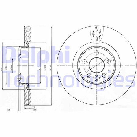 ON FREN DISK AYNASI HAVALI VOLVO S60 II 10 15 S80 II 06 V60 I 11 15 V70 III 07 15 XC70 II 09 15 336cm CAP