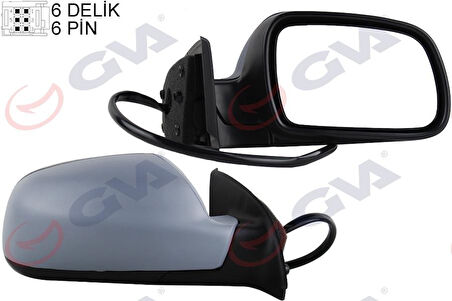 DIŞ DİKİZ AYNASI SAĞ 307 02 ELEKTRİKLİ ISITMALI ASTARLI SENSÖRLÜ KONVEKS 6 FİŞ VM-207EHPSR