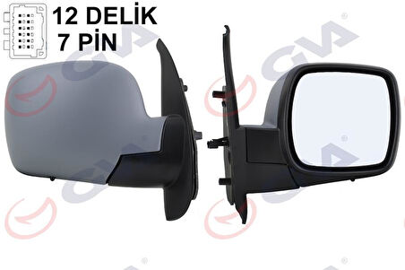 DIŞ DİKİZ AYNASI SAĞ KANGOO 08 ELEKTRİKLİ ISITMALI ASTARLI SENSÖRLÜ KONVEKS VM-6131EHPSR