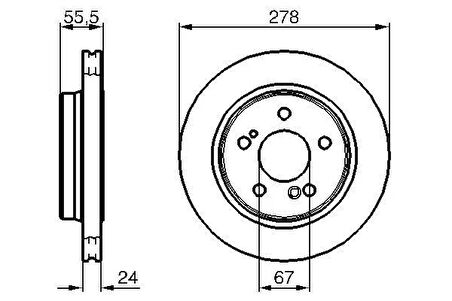 FREN DISKI ARKA MERCEDES W202 W203 S203 W210 S210