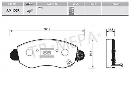 ÖN FREN BALATA FORD TRANSIT V184 00-06
