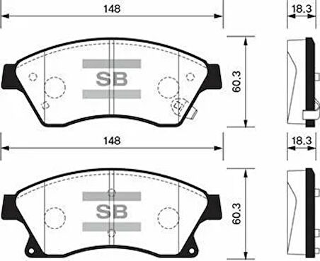 ÖN FREN BALATA CHEVROLET CRUZE 1.6L J300 09- / OPEL ASTRA J 09- 276 mm fren diski için - 15 inc jant