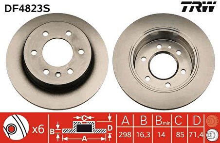 FREN DISKI ARKA MERCEDES SPRINTER B906 B907 B910 . VW CRAFTER 30-35-50