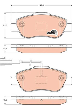 ÖN BALATA DOBLO 1.3-1.6-1.9 JTD 02 FIORINO 1.3-1.4 MTJ 08 FIAT 500 1.4 07