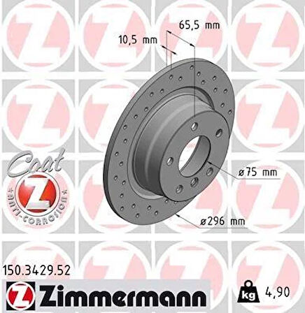FREN DISKI ARKA BMW E81 E87 E90 HAVALI DELİKLİ