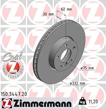 FREN DISKI ON 332mm BMW E70 F15 E71 F16