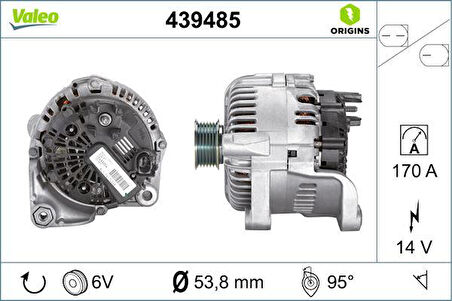 ALTERNATOR SARJ DINAMOSU 12V 170A BMW M47 M57 E60 E63 E64 E65