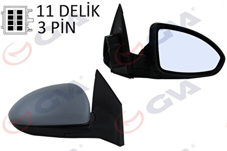 DIŞ DİKİZ AYNASI SAĞ CRUZE 09 ELEKTRİKLİ ISITMALI ASTARLI ASFERİK