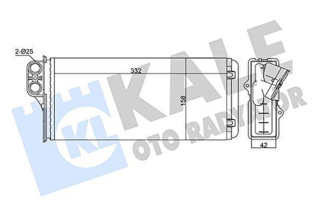 KALORİFER RADYATÖRÜ MASTER II 2.5D-2.8DTI 98-01 OPEL MOVANO 1.9DTI-2.2DTI 00