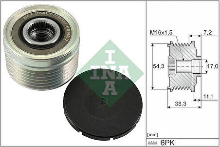 ALTERNATÖR KASNAĞI RULMANLI DUCATO-SCUDO-BOXER-EXPERT-JUMPER-JUMPY-XSARA 2.0-2.2-2.3 JTD-HDİ 6K