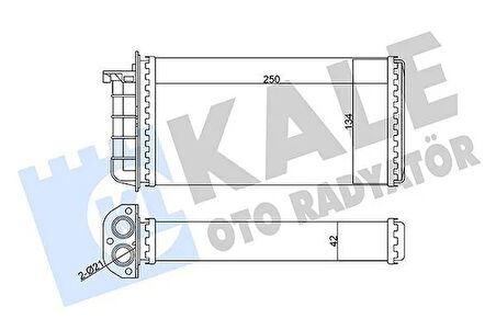 KALORİFER RADYATÖRÜ BRAVO 95-01 BRAVA 95-01 MAREA 96-02 250x140x42