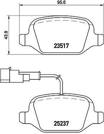 ARKA FREN BALATASI ALFA ROMEO MITO 09 FIAT LINEA 09 1.3JTD 1.4TJET 1.6JTD