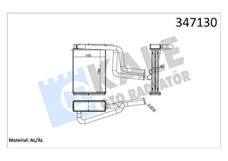 KALORİFER RADYATÖRÜ MONDEO I-II-III 93 01 195x148x42 BRAZİNG