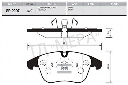 ÖN FREN BALATA CITROEN C5 08- / PEUGEOT 407. 508 09- / JAGUAR S-TYPE 99-07 / XF 08-