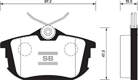 ARKA BALATA CARISMA 95-06 COLT 1.3-1.5 04-12 VOLVO S40 1.6-1.8-2.0-2.0T V40 95-04 GDB1314-G