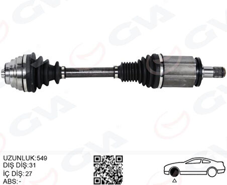 KOMPLE AKS ÖN SOL BMW F20 F22 F30 F32 F33 F34 F36 xDrıve 549MM