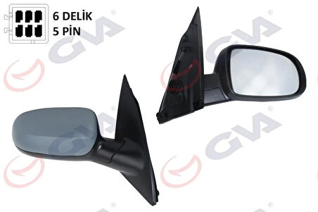 DIŞ DİKİZ AYNASI SAĞ CORSA C 01 ELEKTRİKLİ ISITMALI ASTARLI KONVEKS 5 FİŞ VM-200EHPR