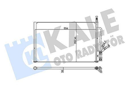 KLIMA RADYATORU KONDANSER FIESTA FUSION 1.25 1.4 1.6 1.4TDCI 02 08 MAZDA 2 125 1.4