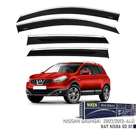 KROMLU CAM RÜZGARLIĞI NISSAN QASHQAI 2007-2013 4LÜ