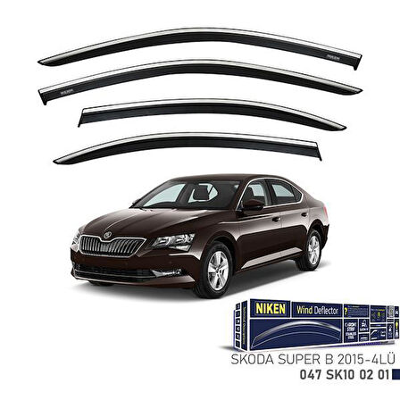 KROMLU CAM RÜZGARLIĞI SKODA SUPER B 2015- 4LÜ