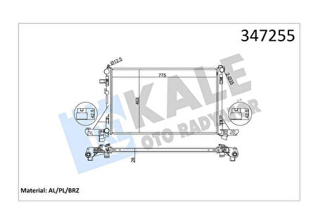 RADYATÖR MASTER III-MOVANO B 2.3DCI-CDTI 10 KLİMALI 773x469x26 mm