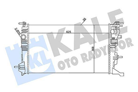 RADYATÖR MGN III 09 SCENIC III 09 1.5DCI-1.4TCE MEK AC KLİMASIZ 630x378x26