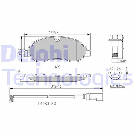 ON FREN BALATASI YENİ TRANSİT V363 TTG 14 ÇİFT TEKER FISLI