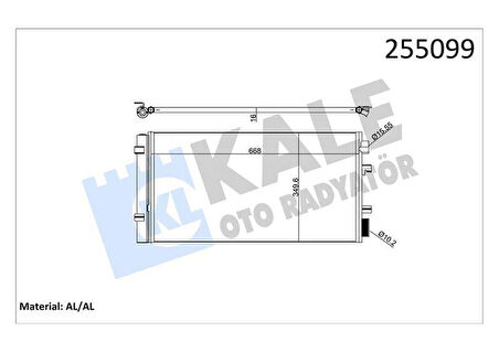 KLİMA RADYATÖRÜ KONDENSER RENAULT FLUENCE 09 MEGANE III 09 SCENIC III 09 1.2TCe 1.5dCi 1.6 1.9dCi 2.0 MÜŞÜRSÜZ