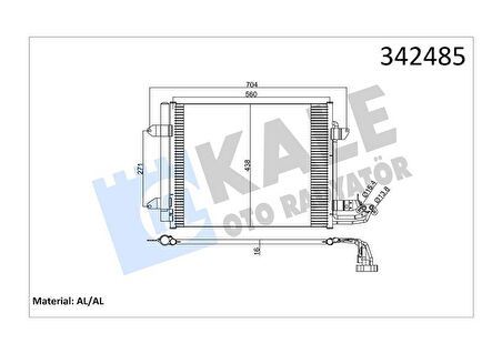 KLİMA KONDENSERİ VW CADDY III BOX-ESTATE-TOURAN AL-AL