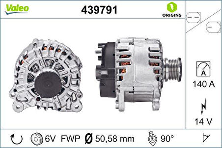 ALTERNATÖR 140A GOLF VII-CRAFTER-AMAROK-TRANSPORTER T6-A3-LEON 1.6TDI-2.0TDI 13