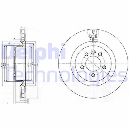FREN DISKI ON RANGE ROVER SPORT I L320 09 13 DISCOVERY 4 L319 09 18