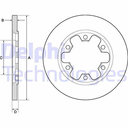 ARKA FREN AYNASI TRANSİT V363 14 ÇİFT TEKER 308x18x122.5x22x6DL