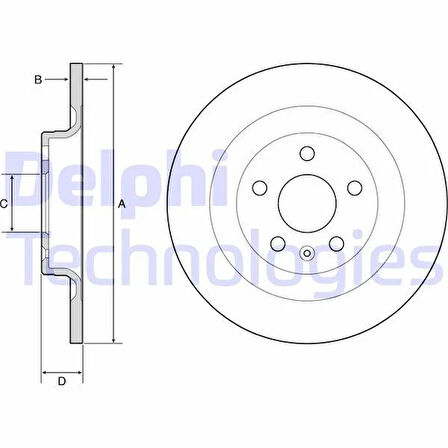 ARKA FREN AYNASI VOLVO S60 III-19 V60 18 V90 16 XC60 17 S90 16 302x5DL 16 İNÇ