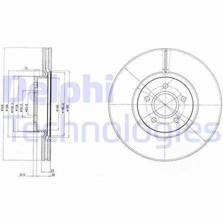 ON FREN AYNASI CONNECT 12 FOCUS III 11 15 KUGA 12 14 VOLVO V40 T2-T3-T4-T5 C30 06 12 C70 II 07 12 S40 II 05 12 V50 04