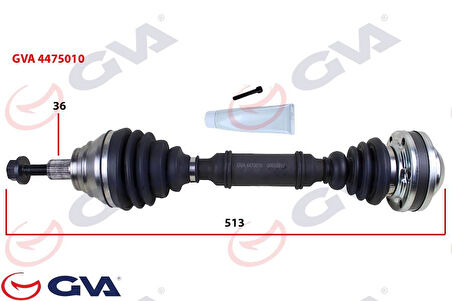 KOMPLE AKS SOL CADDY III 1.9 TDI 04-10 BJB 513mm