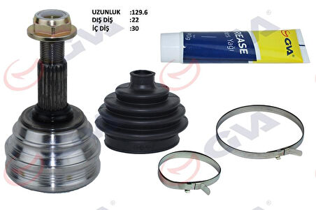 AKS KAFASI DIŞ ÖN POLO 1.6 94-99 AEE 75HP 22x30x53 129.5mm