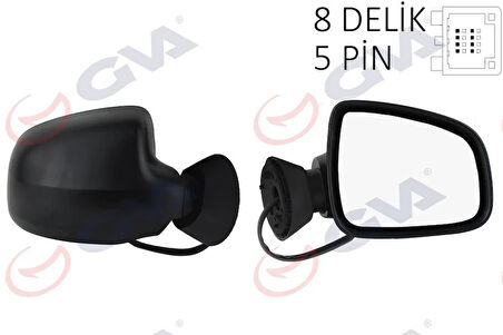DIŞ DİKİZ AYNASI SAĞ LOGAN SW-MCV 08 ELEKTRİKLİ ISITMALI KONVEKS 5 FİŞ VM-6801EHR