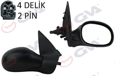 DIŞ DİKİZ AYNASI SAĞ 206 98 MEKANİK ISITMALI SENSÖRLÜ KONVEKS 2 FİŞ VM-206HSR