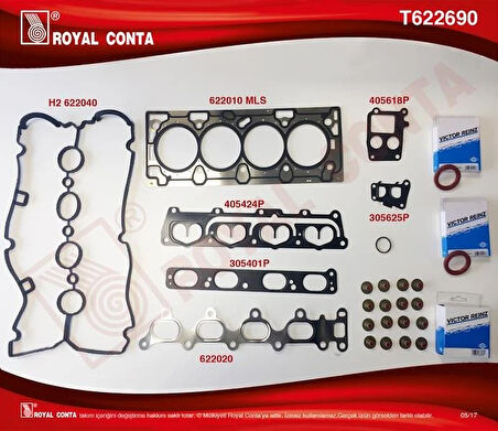 ÜST TAKIM CONTASI KEÇELİ ASTRA G-H-VECTRA C 1.6 16V Z16XEP