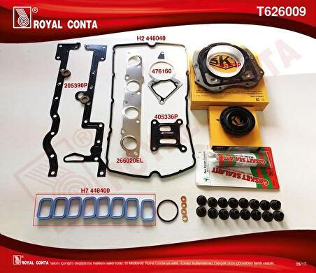MOTOR TAKIM CONTA SKT KEÇE SUBAP LAS SKC SİZ BOXER-JUMPER 2.2 HDİ 100/120 P22DTE Euro4
