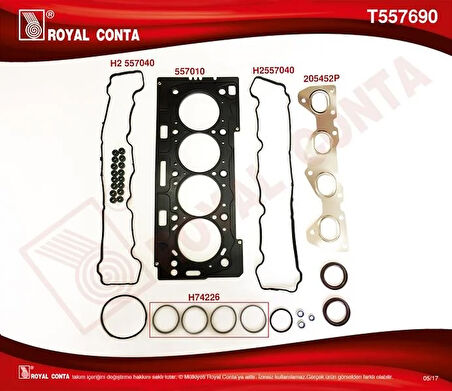 ÜST TAKIM CONTASI REINZ KEÇELİ S.LASTİKLİ P206-P207-P307-P308 1.6 16V TU5JP4