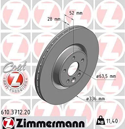 ON FREN DISK AYNASI HAVALI VOLVO S60 II 10 15 S80 II 06 V60 I 11 15 V70 III 07 15 XC70 II 09 15 336cm CAP