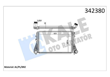 TURBO RADYATÖRÜ INTERCOOLER VW CADDY III-GOLF VI AUDI A3-TT-LEON SKODA OCTAVIA AL-PL-BRZ