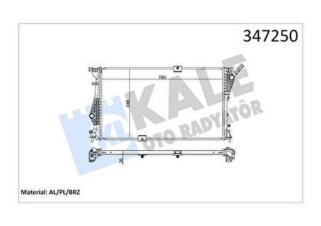 RADYATÖR TRAFIC II-VIVARO 2.0 DCİ-CDTİ 06 M9R 780x462.25x27 MEK AC /-