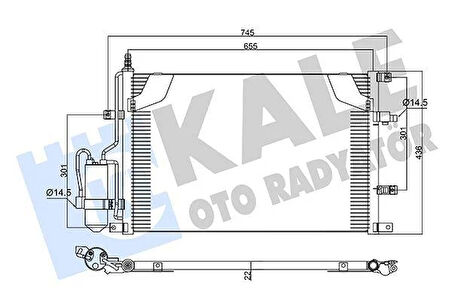 KLİMA RADYATÖRÜ VOLVO S60 I 384 2.0T 00-10 S80 I 184 2.0T 98-06 V70 II 285 2.4 01-07 xC70 I CROSS COUNTRY 295 2.5T xC AWD 02-07 KURUTUCU İLE BRAZING AL-AL 655x436x22