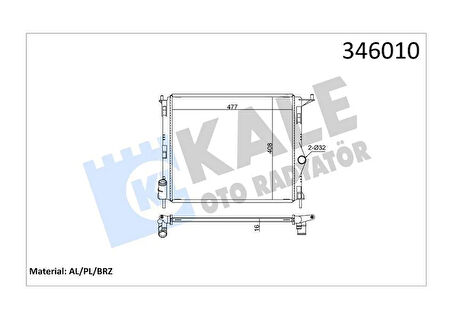 RADYATÖR DACIA LOGAN 1.4-1.6 08 482x408x16 Mek.Şanz. AL/PL/BRZ